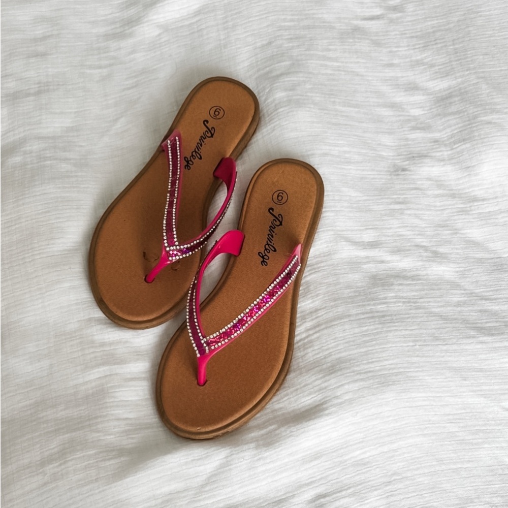 Pink Jewelled Sandals | Privilege | Size 6